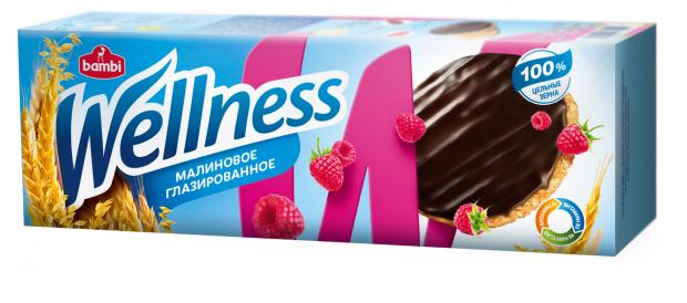 

Печенье Wellness цельнозерновое глазированное малиновое с витаминами, 150 г
