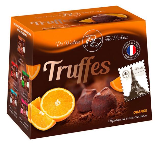 Конфеты Chocolat Mathez Трюфель с засахаренной апельсиновой цедрой, 160 г