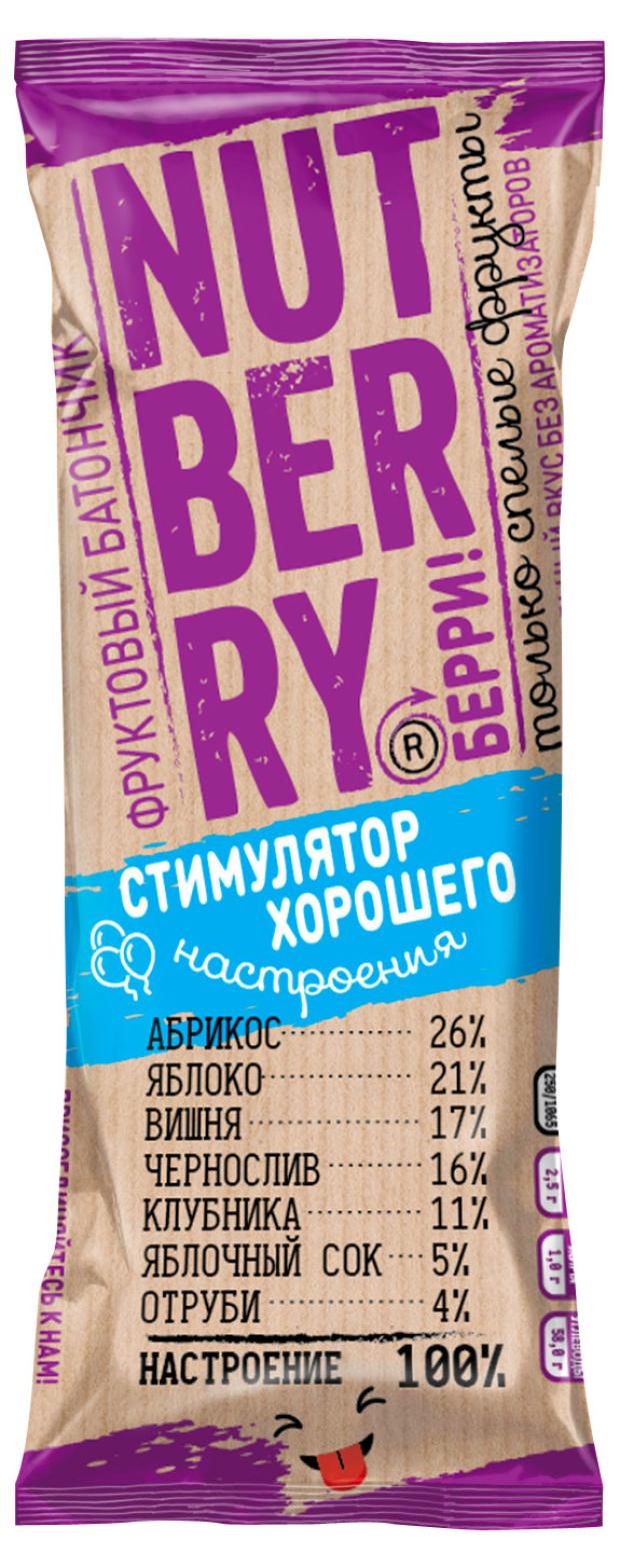

Батончик фруктовый Nutberry Абрикос и яблоко, 30 г