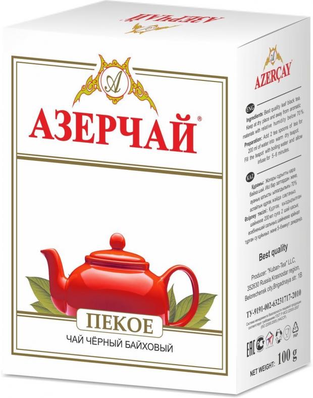 Чай черный Азерчай Пекое листовой, 100 г