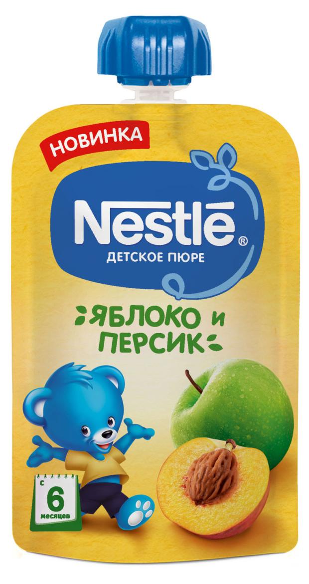 

Пюре Nestle Фруктовое Яблоко и персик, 90 г