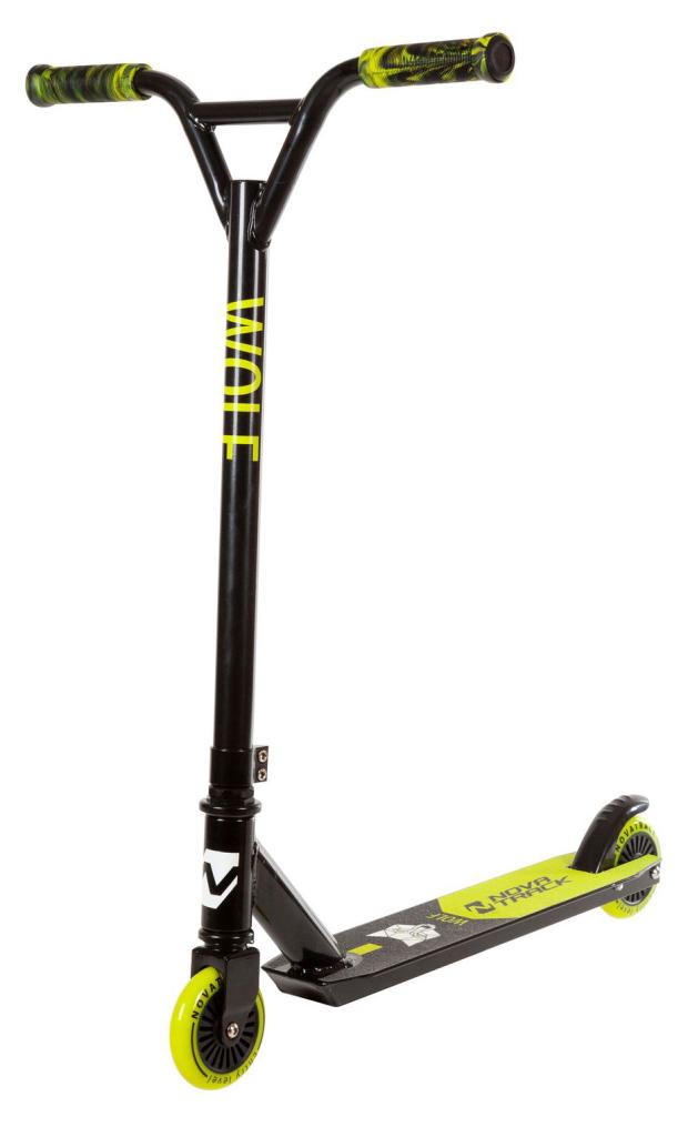 

Самокат трюковой Novatrack Wolf el ABEC-7 желтый