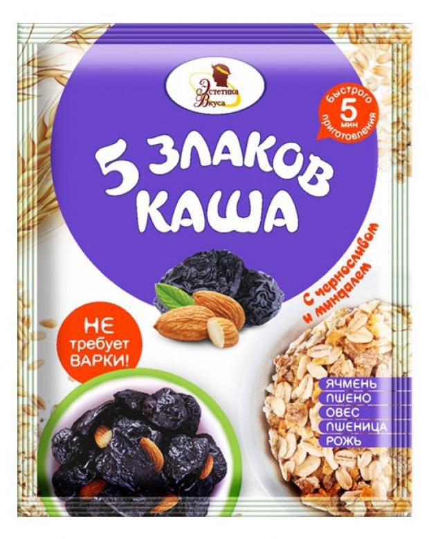 Каша Эстетика Вкуса 5 злаков с черносливом и миндалем, 40 г