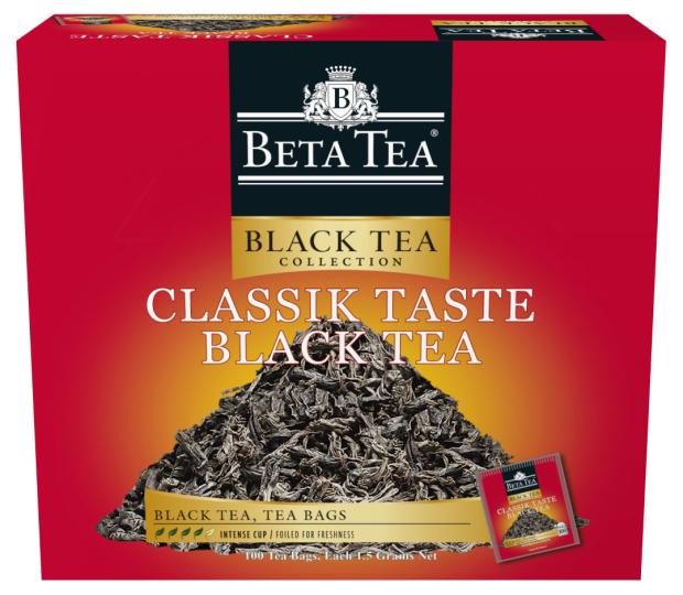 Чай черный BETA TEA Классический Вкус в пакетиках, 100х1,5 г