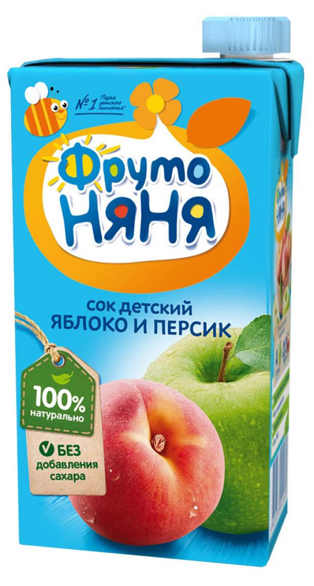 

Сок «ФрутоНяня» яблоко персик с мякотью с 3 лет, 500 мл