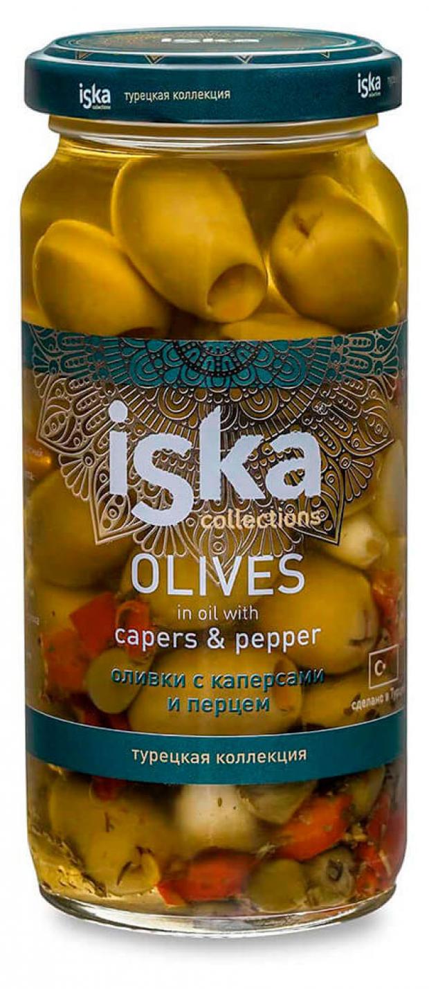 

Оливки с каперсами и перцем Iska, 210 г