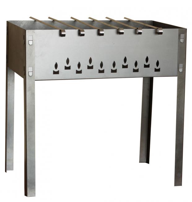 

Мангал Grillkoff Стандарт с 6 угловыми шампурами, 50х30х50 см