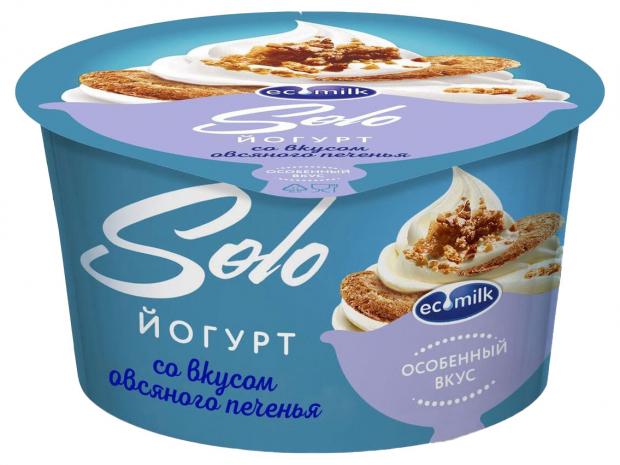 йогурт экомилк solo со вкусом овсяного печенья 4 2% 130 г Йогурт Ecomilk.Solo со вкусом овсяного печенья 4,2% БЗМЖ, 130 г