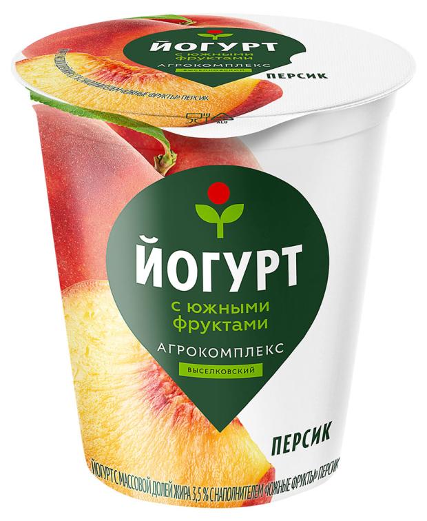 

Йогурт Агрокомплекс Выселковский персик 3,5% БЗМЖ, 300 г