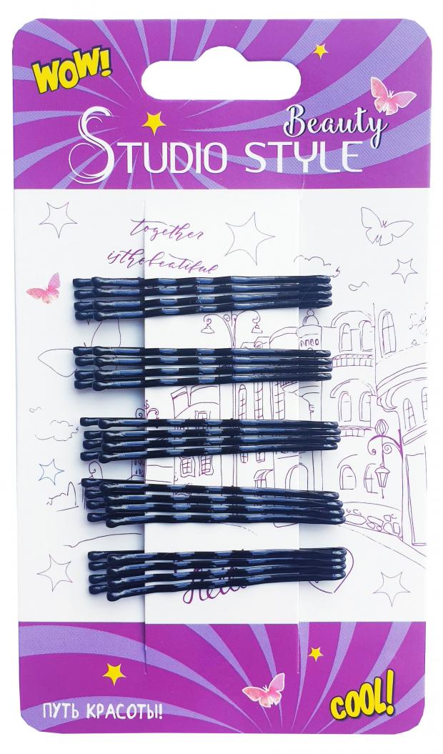

Украшение для волос Studio Style невидимки черные, 20 шт