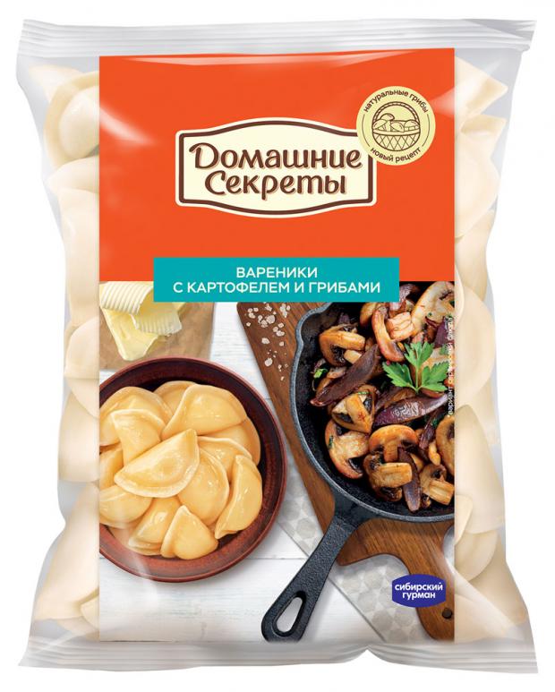 Вареники Домашние секреты с картофелем и грибами, 800 г
