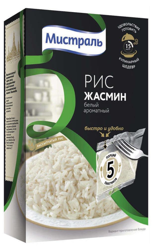 

Рис длиннозерный «Мистраль» Жасмин в пакетах для варки, 5х80 г