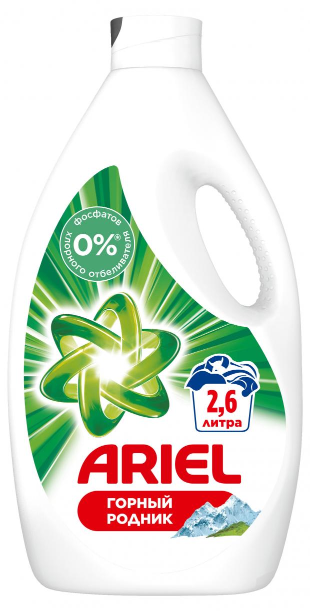 

Гель для стирки Ariel Горный родник, 2.6 л (40 стирок)