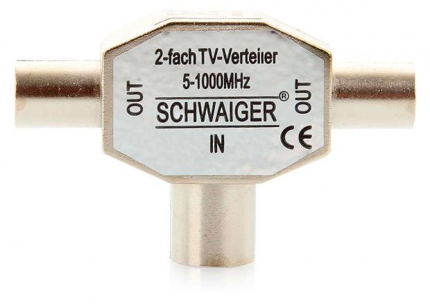 Тройник Schwaiger для TV кабеля