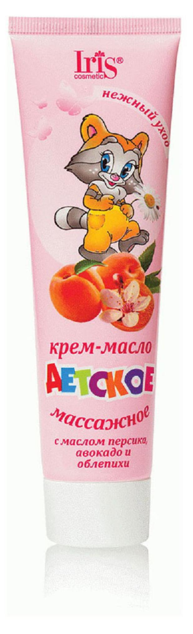 

Крем-масло детское Iris Массажное с маслом персика, авокадо и облепихи, 100 мл