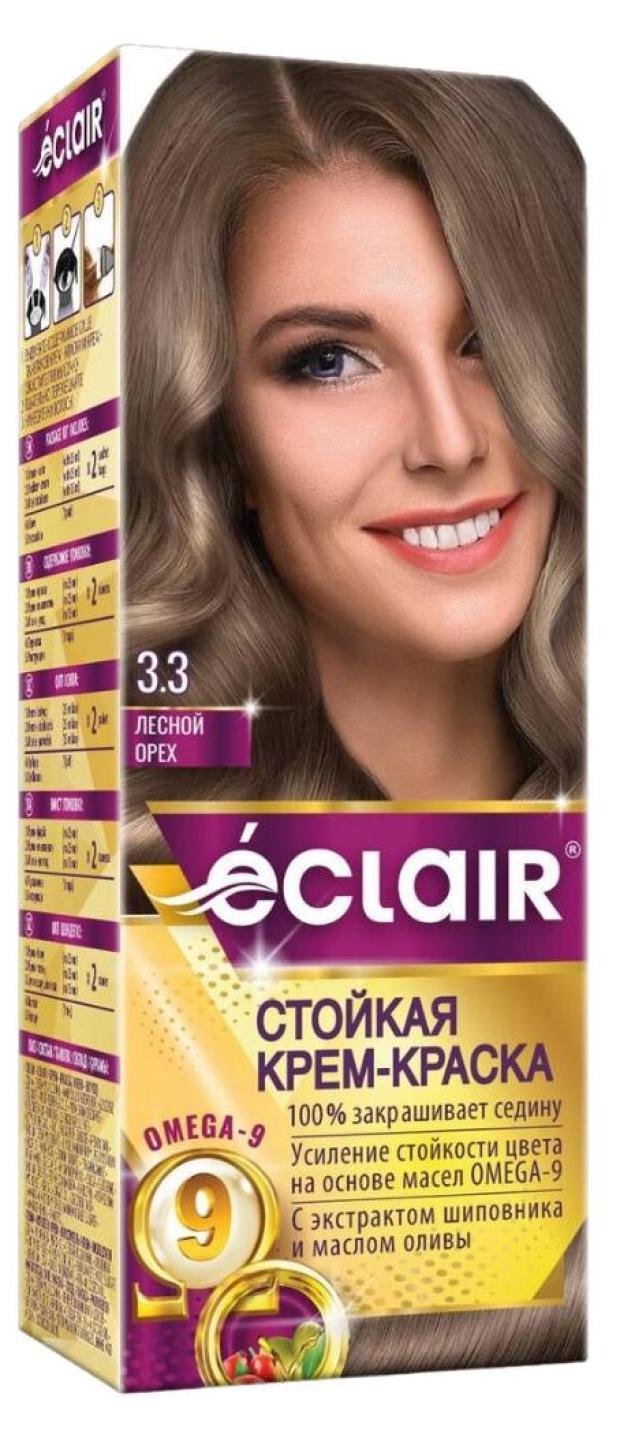 

Стойкая крем-краска для волос CLAIR Omega 9 тон 3.3 Лесной орех