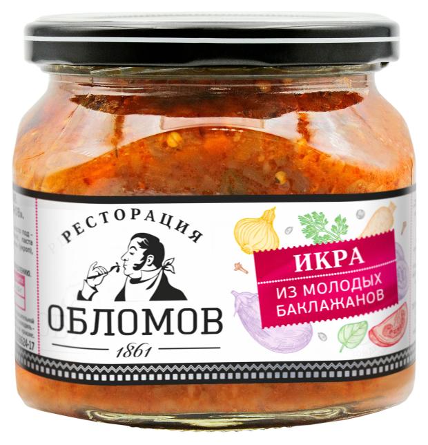 мусс из красной фасоли ресторация обломов с кинзой и грецкими орехами 230 г Икра баклажанная Ресторация обломов из молодых баклажанов, 420 г