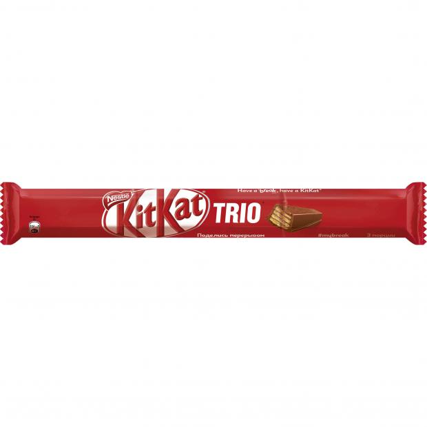 

Шоколад Kit Kat King Трио молочный с хрустящей вафлей, 87 г