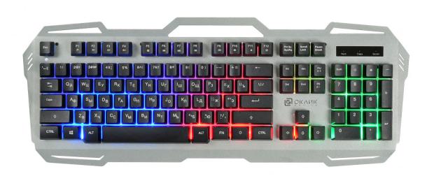 

Клавиатура Оклик 747G Frozen Multimedia for gamer LED черно-серая