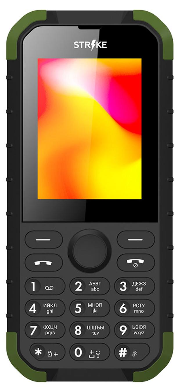 

Телефон мобильный BQ Strike R30 Чёрный+Зелёный