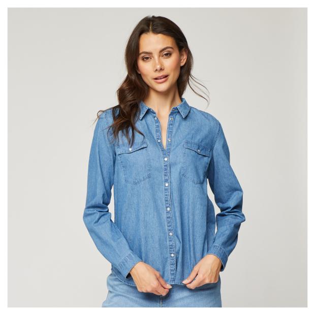 

Рубашка женская InExtenso голубая