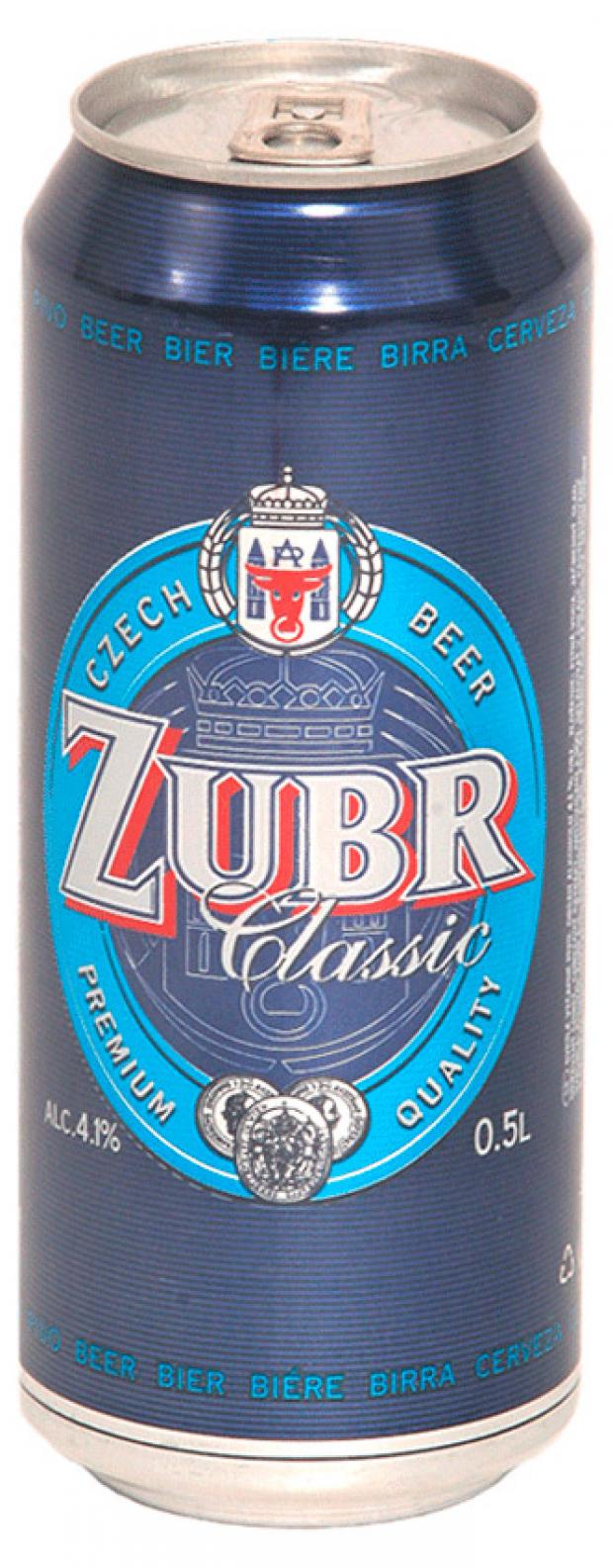 Пиво Zubr Classic светлое фильтрованное 4,1%, 500 мл