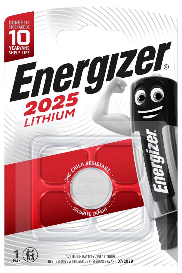 

Батарейка ENERGIZER Miniatures Lithium CR2025 FSB1, 1 шт