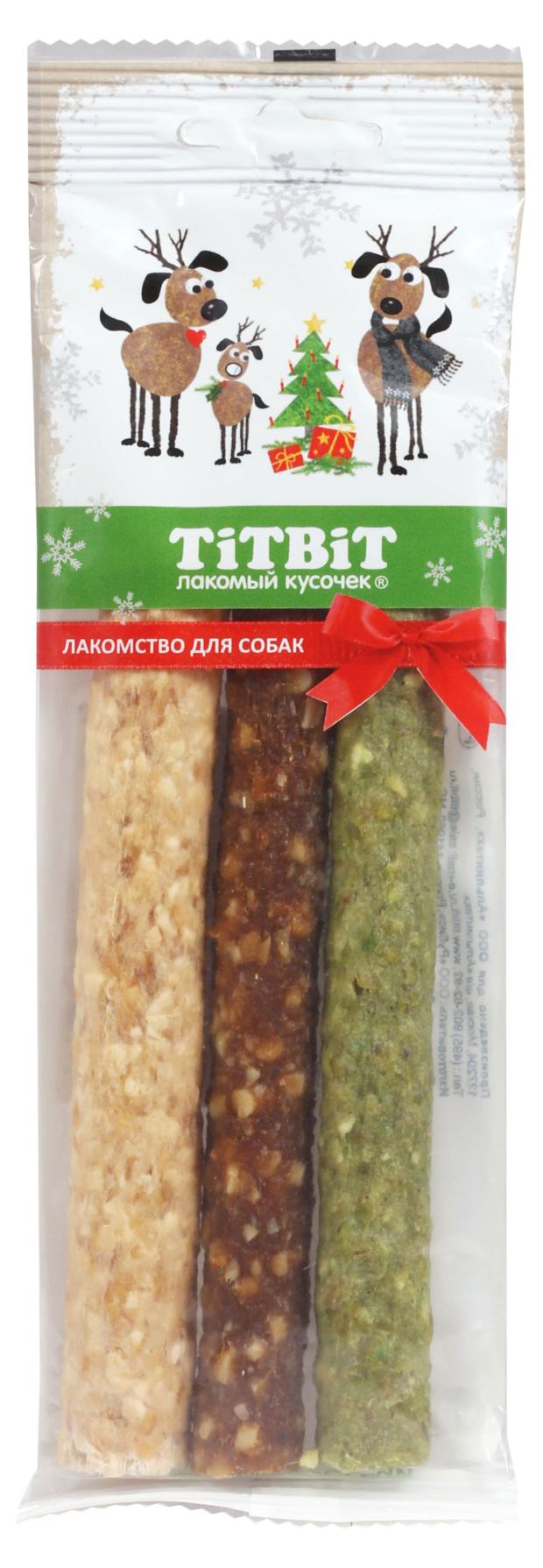 

Лакомство для собак TITBIT Палочки жевательные M, 60 г