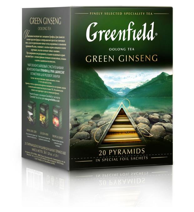

Чай Улун Greenfield Green Ginseng в пирамидках, 20х1,8 г