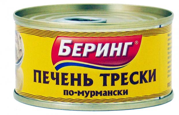 

Печень трески «Беринг» по-мурмански, 125 г