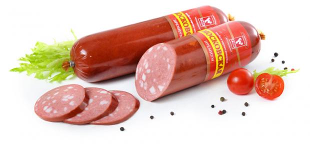 Колбаса варено-копченая Губкинский мясокомбинат Московская Премиум, 400 г