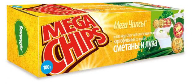 

Чипсы Mega Chips со вкусом сметаны и лука, 100 г