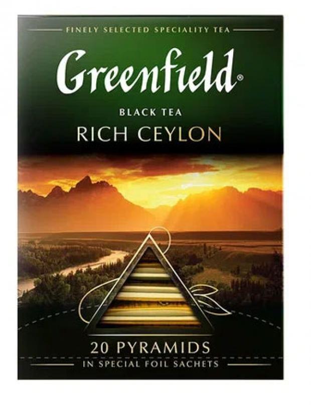 

Чай черный Greenfield Rich Ceylon в пирамидках, 20 шт