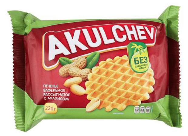 

Печенье Акульчев вафельное рассыпчатое с арахисом, 220 г