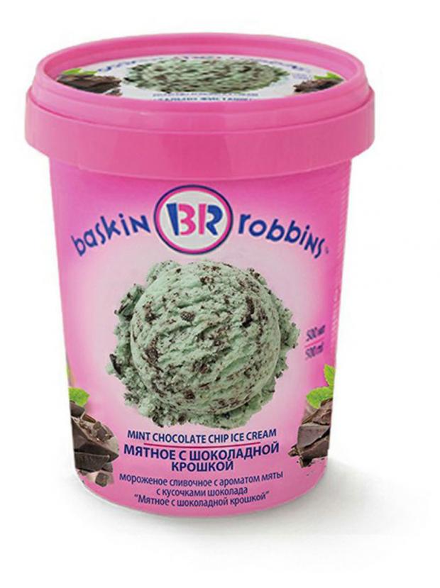 

Мороженое сливочное Baskin Robbins Мятное с шоколадной крошкой, 500 г