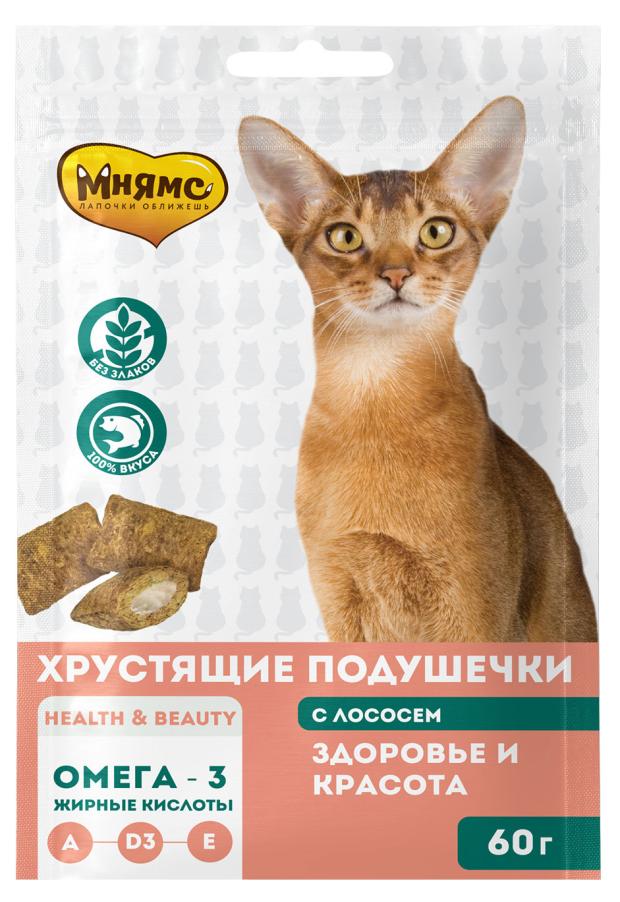 

Лакомство для кошек Мнямс подушечки с лососем, 60 г
