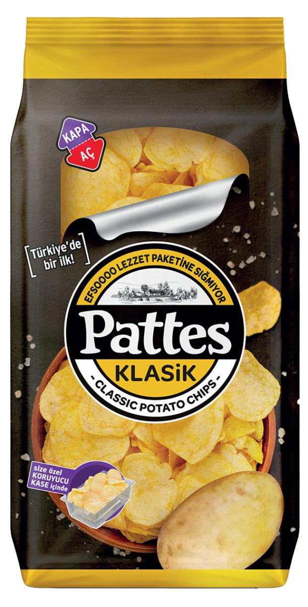 Чипсы картофельные Pattes с классическим вкусом, 100 г