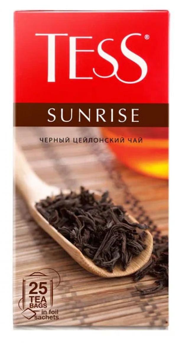 Чай черный Tess Sunrise в пакетиках, 25 шт чай зеленый tess detox в пакетиках 20x1 5 г