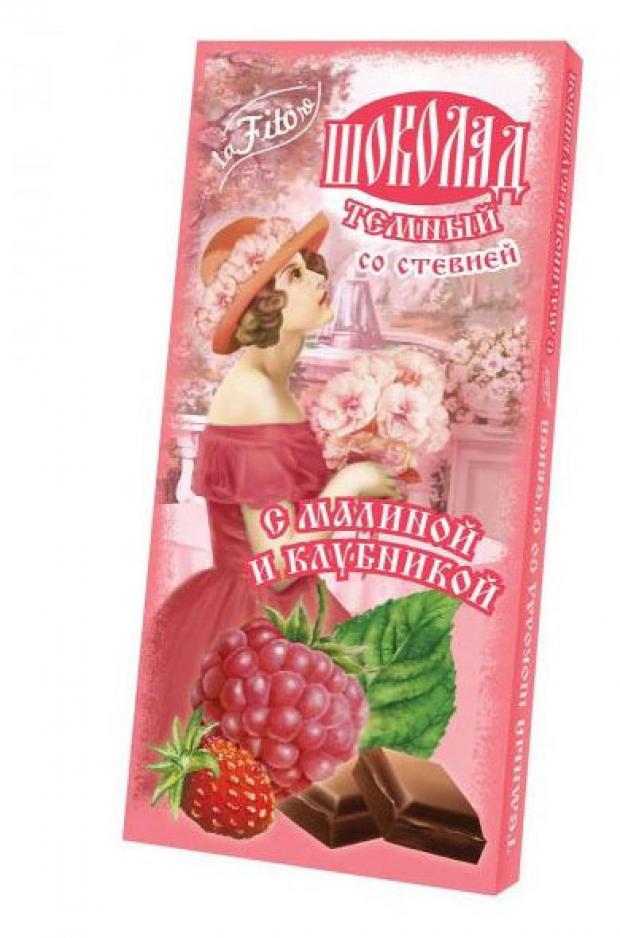 

Шоколад laFITOre темный со стевией с малиной и клубникой, 100 г