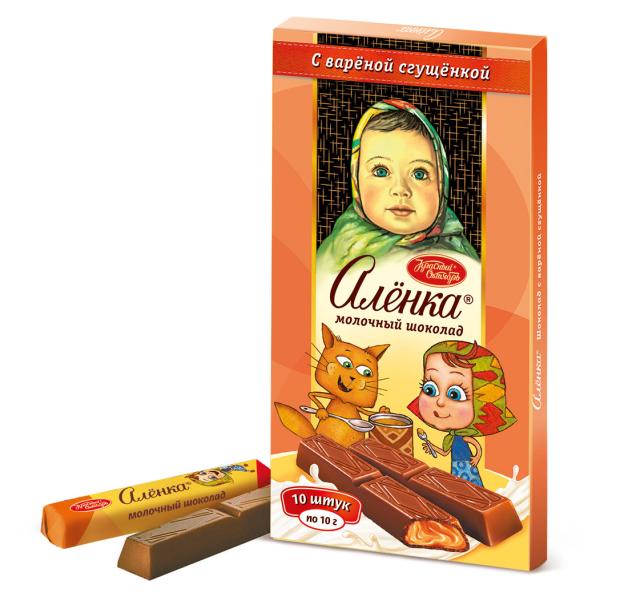 

Шоколад Красный октябрь Аленка молочный в стиках с вареной сгущенкой, 100 г