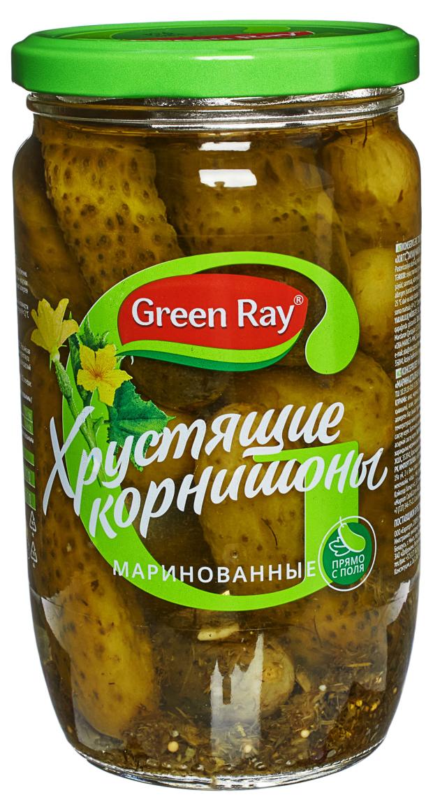 Корнишоны Green Ray маринованные, 720 мл корнишоны маринованные скатерть самобранка 500 мл