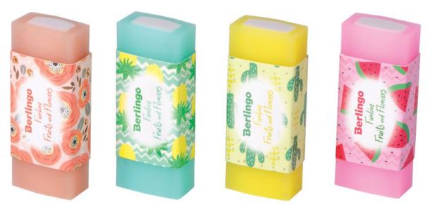 Ластик Berlingo Funline Fruits and Flowers, 50х20х11 мм