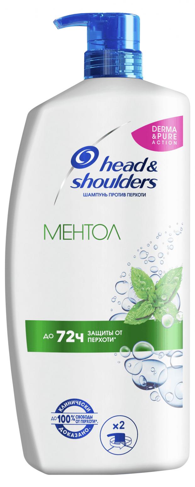 Шампунь для волос Head&Shoulders Ментол против перхоти с дозатором, 900 мл