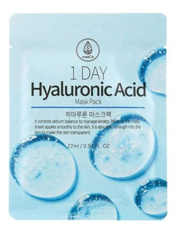 

Маска тканевая для лица MEDB 1 day hyaluronic с гиалуроновой кислотой, 27 мл