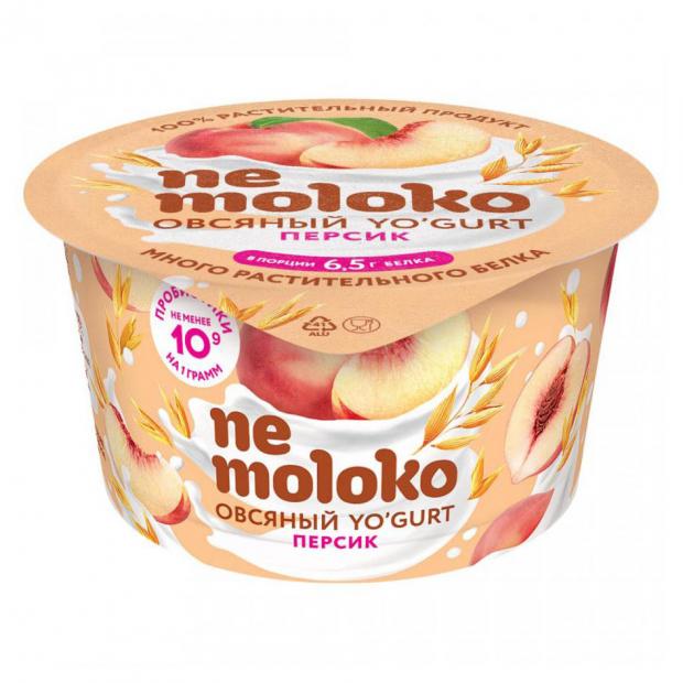 Продукт овсяный Nemoloko персик 5%, 130 г десерт овсяный nemoloko с грецким орехом и кленовым сиропом 5% 130 г