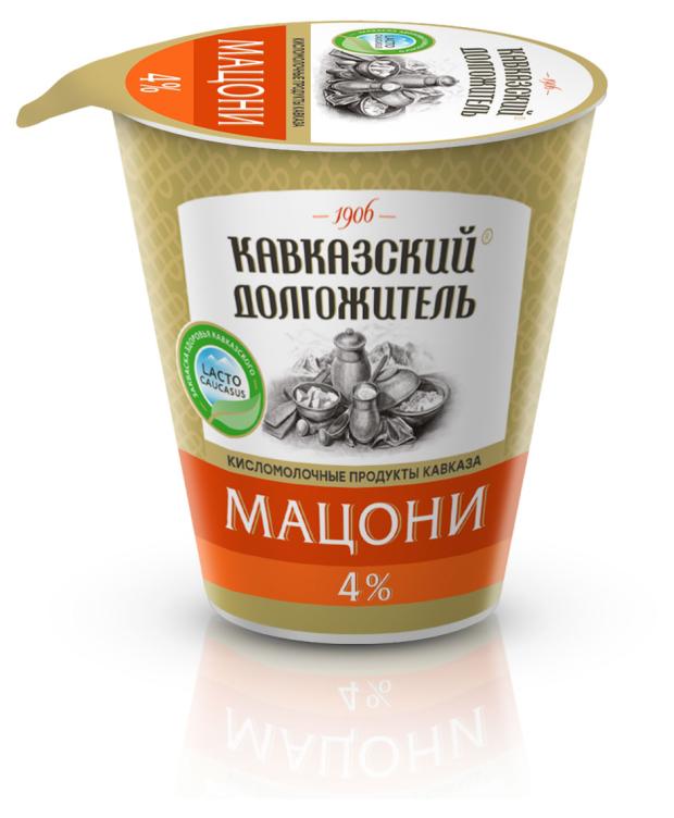 Мацони Кавказский долгожитель 4% БЗМЖ, 300 г