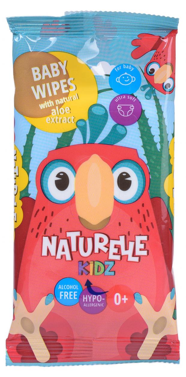 Влажные салфетки детские Naturelle Kidz Алоэ, 10 шт