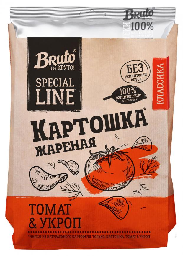 

Чипсы Bruto Картошка натуральная жареная томат и укроп, 100 г