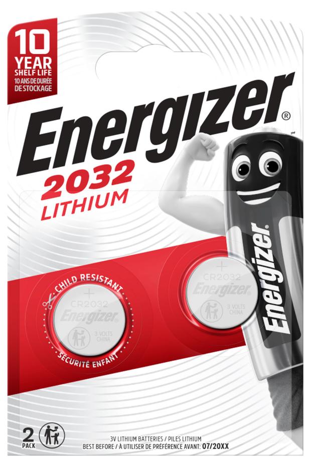 Батарейка ENERGIZER Lithium CR2032, 2 шт