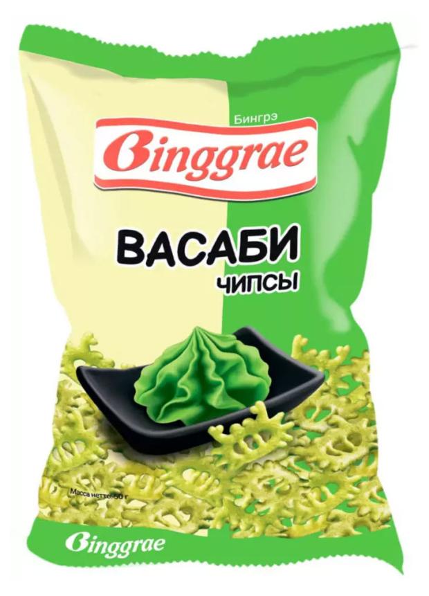 Чипсы Binggrae хрустящие со вкусом васаби 50 г 77₽